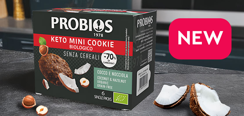 Keto Mini Cookie Probios: deliciously low in carbs – 70% less than traditional cookies