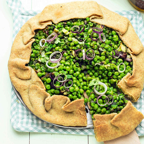 probios-peas-spring-onion-tart-oregano