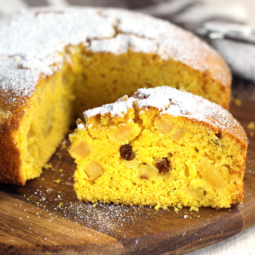 Torta di polenta alle mele