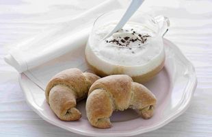 Savory Croissants with Celeriac Cappuccino and Coffee