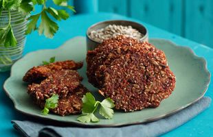 Spicy Millet and Beet Cutlets with Seeds