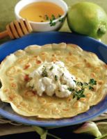 Pancakes with Ricotta Cheese and Lemon Mousse