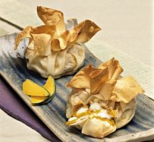 Rolls of Phyllo Dough with Pumpkin and Crescenza