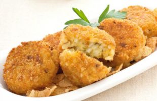 Rice Croquettes with Curry Mushrooms