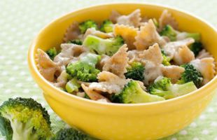 Whole Wheat Farfalle Pasta with Broccoli and Celeriac Sauce