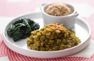 Curry Peas with Basmati Rice and Black Kale