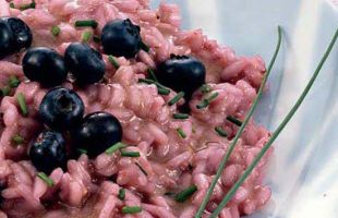 Blueberry Risotto with Chives